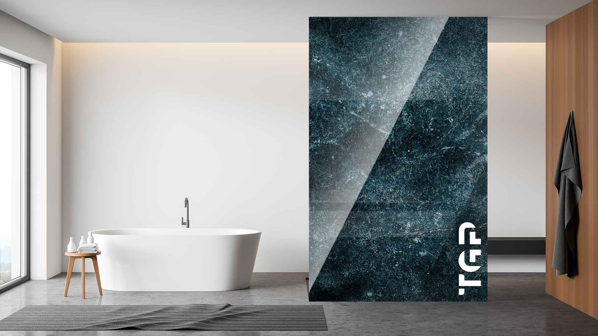 PCS010 Paravan dus sticla printata