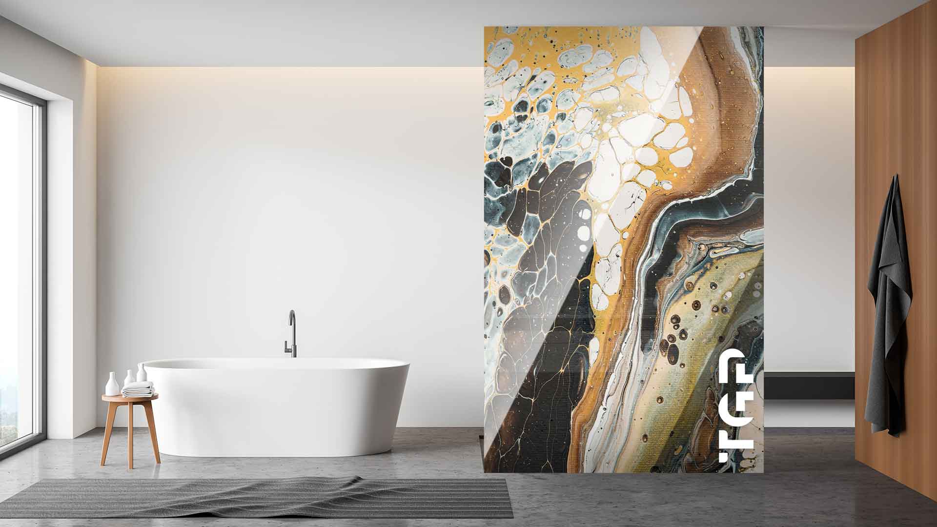 PCS011 Paravan dus sticla printata