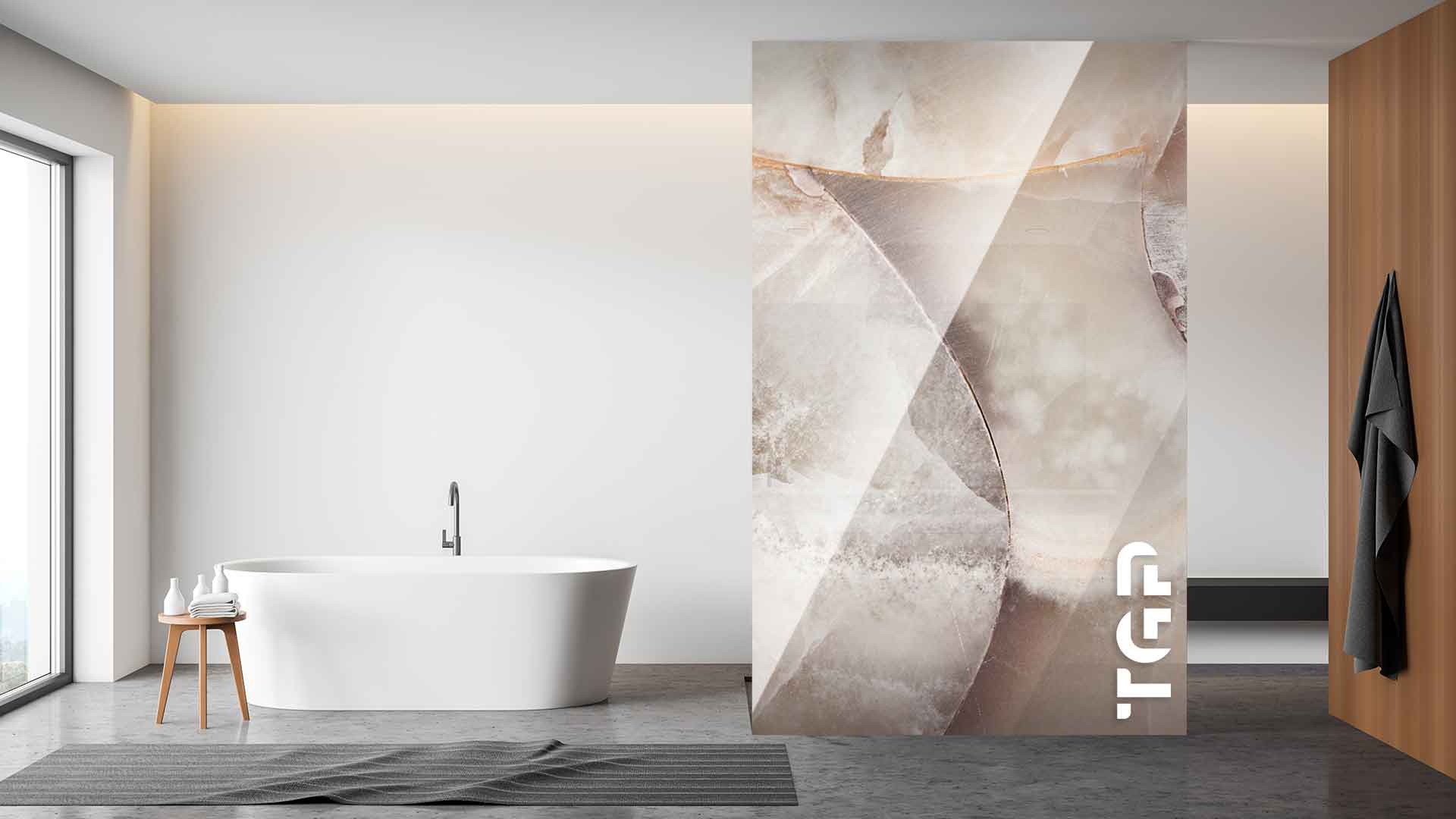 PCS013 Paravan dus sticla printata