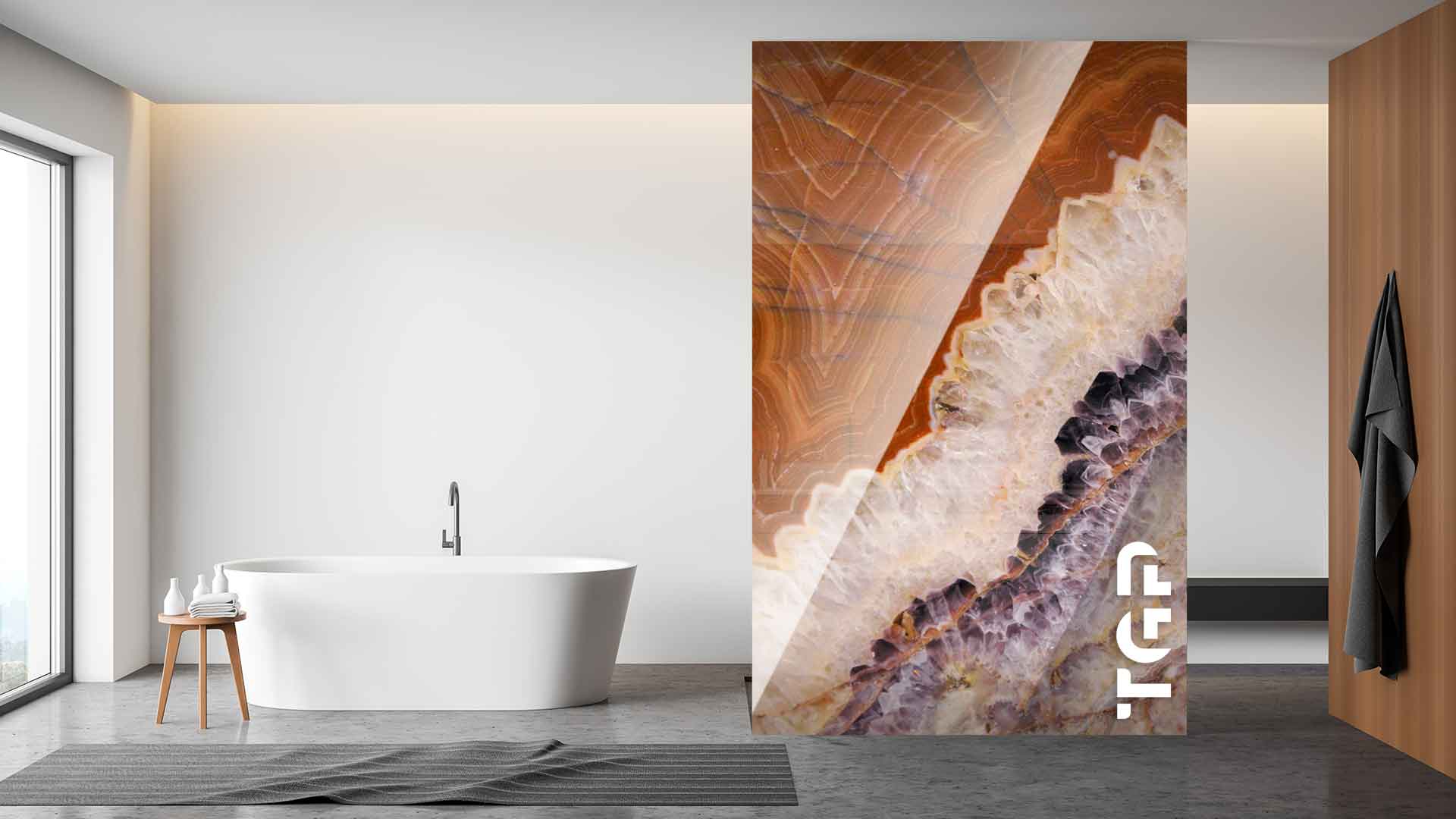 PCS015 Paravan dus sticla printata