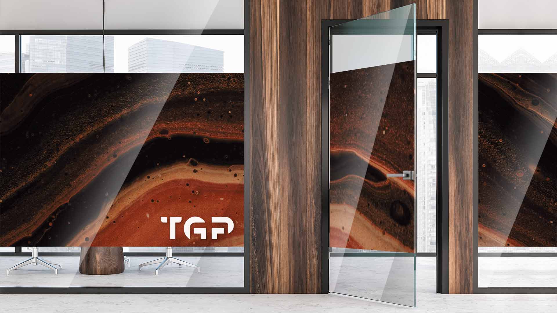 PCS020 Partitie sticla printata office