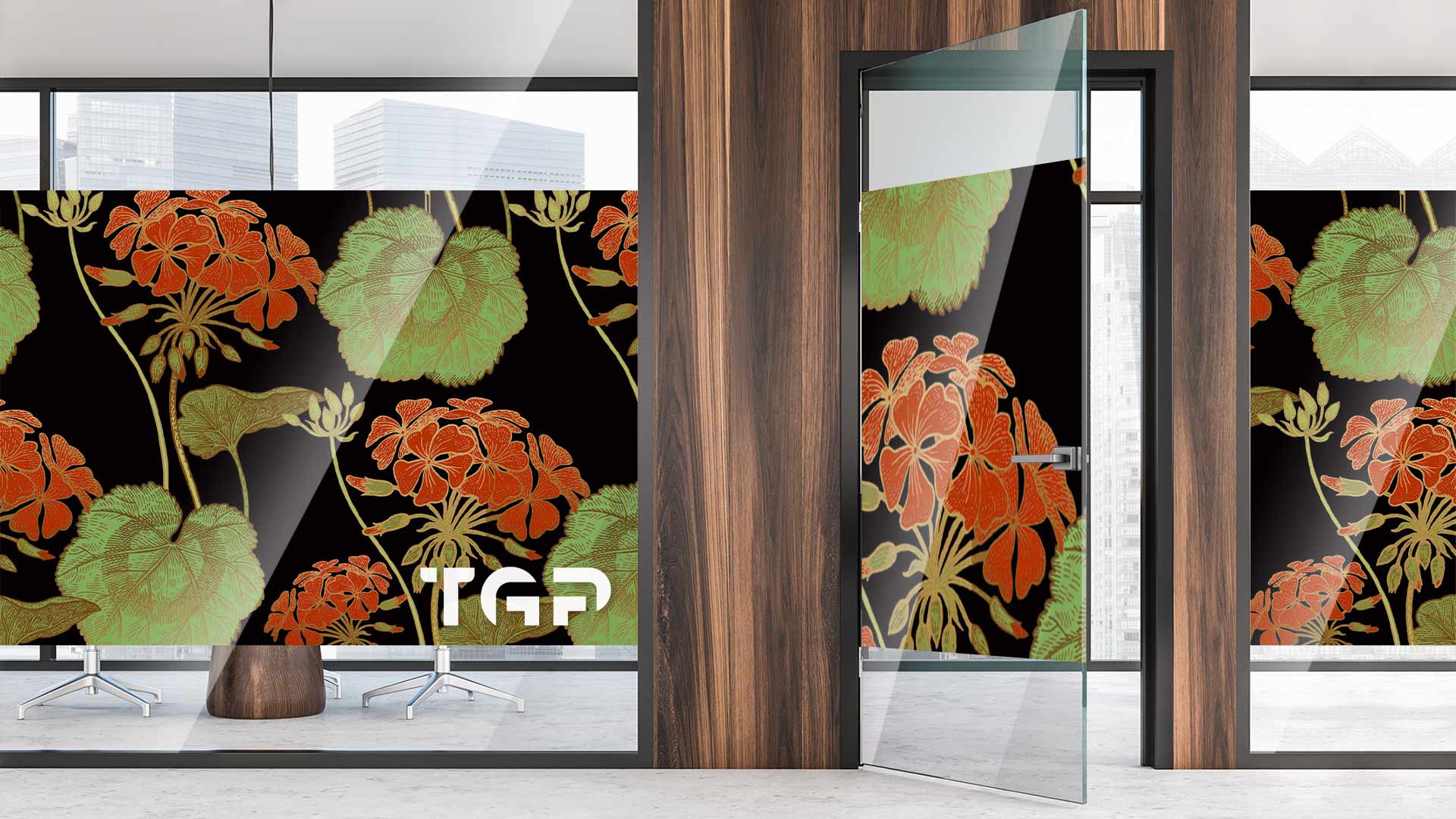 PRM005 Partitie sticla printata office