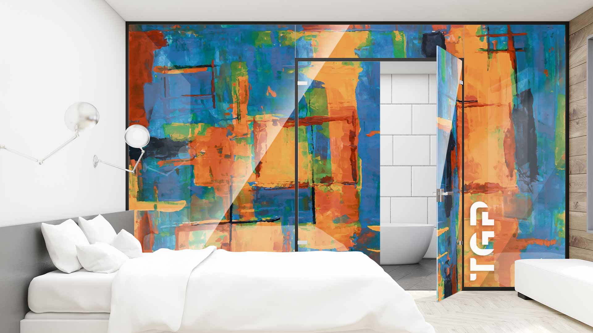 Perete sticla printata ART001