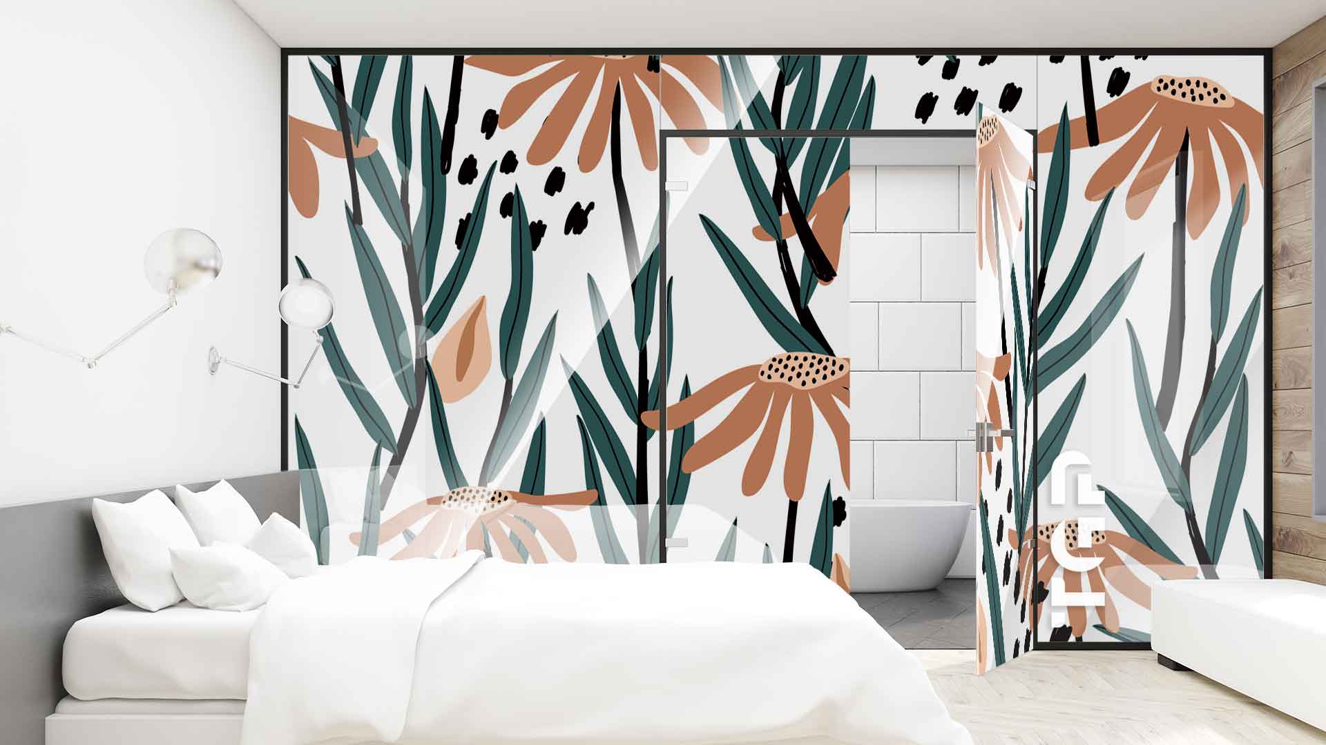 Perete sticla printata LEF002 Perete sticla printata LEF002