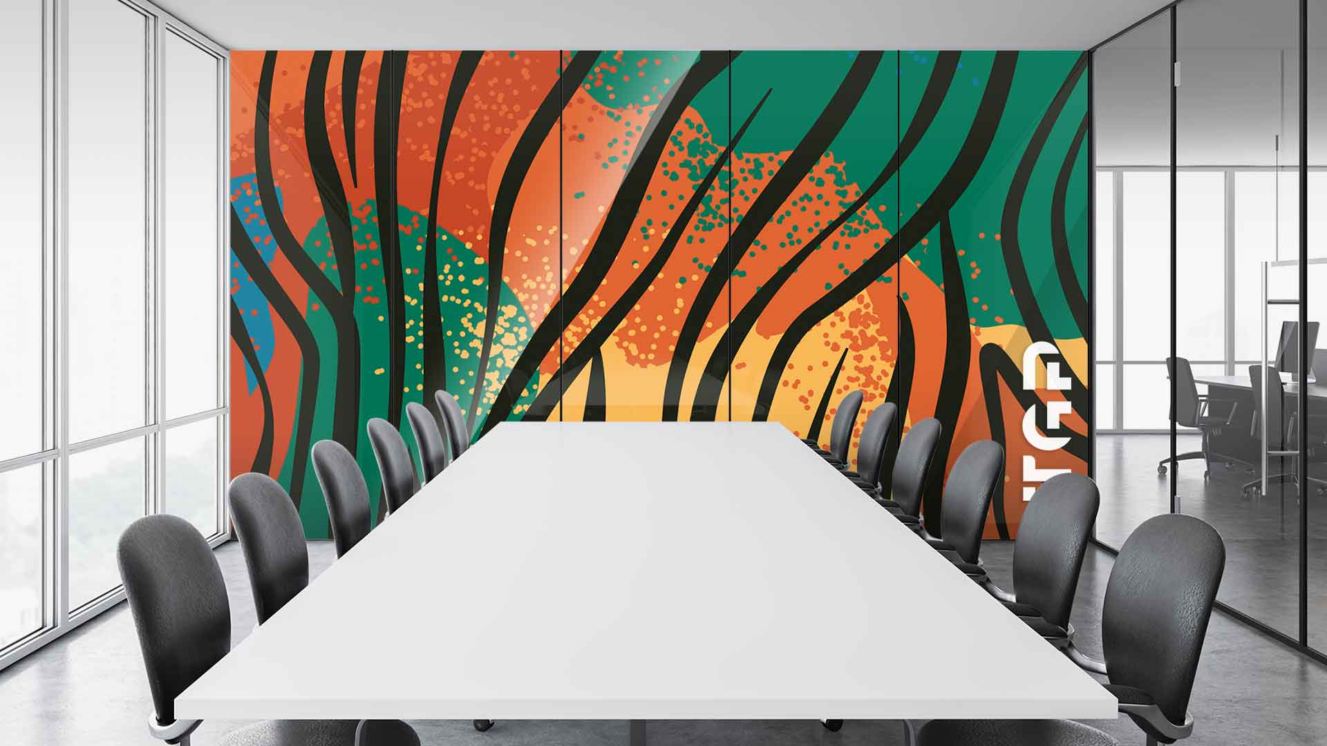 SFR001 sticlă printată office placare perete