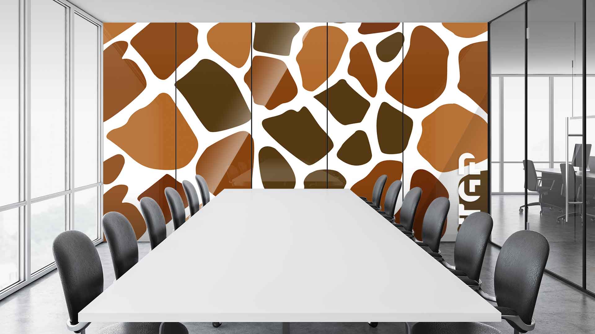 SFR005 sticlă printată office placare perete