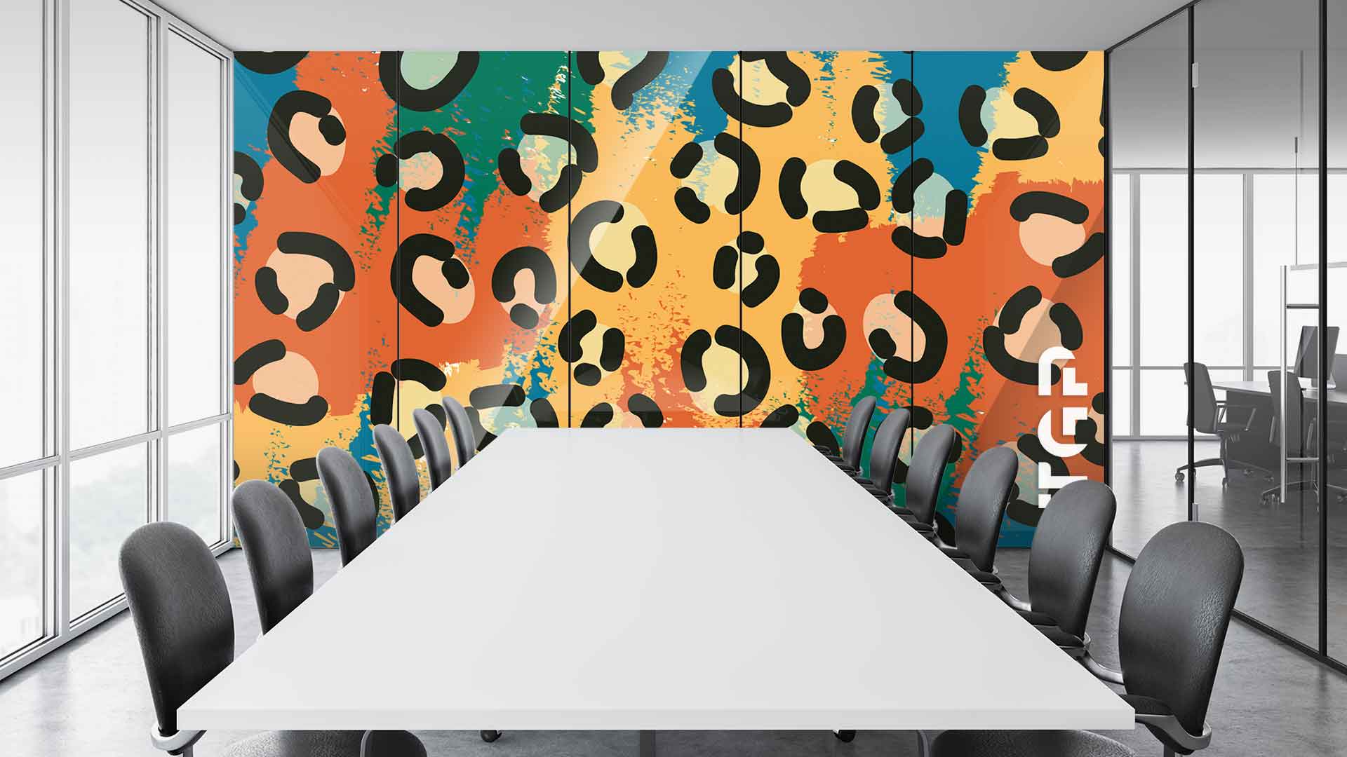 SFR007 sticlă printată office placare perete