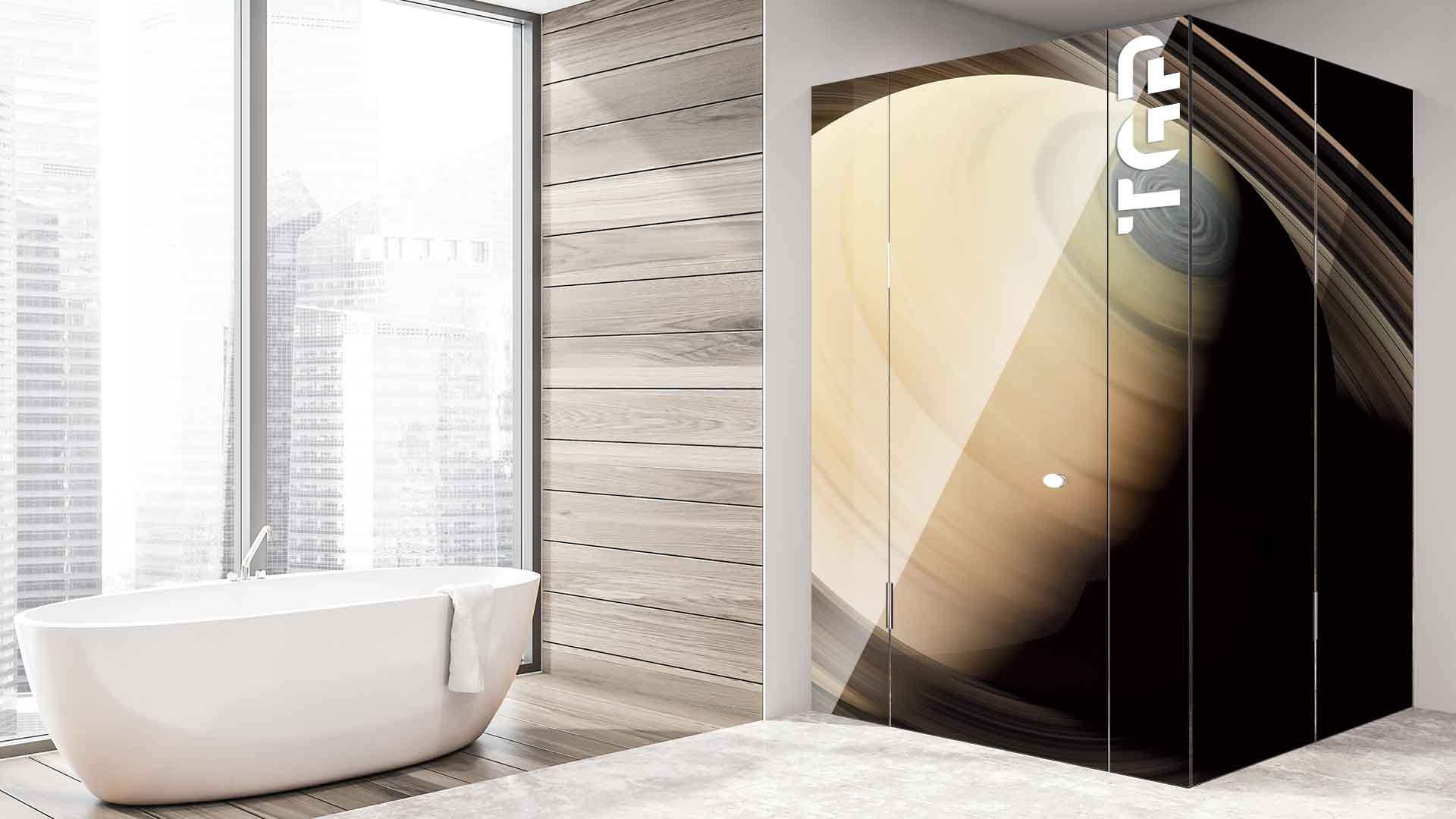 SPC013 cabina dus sticla printata