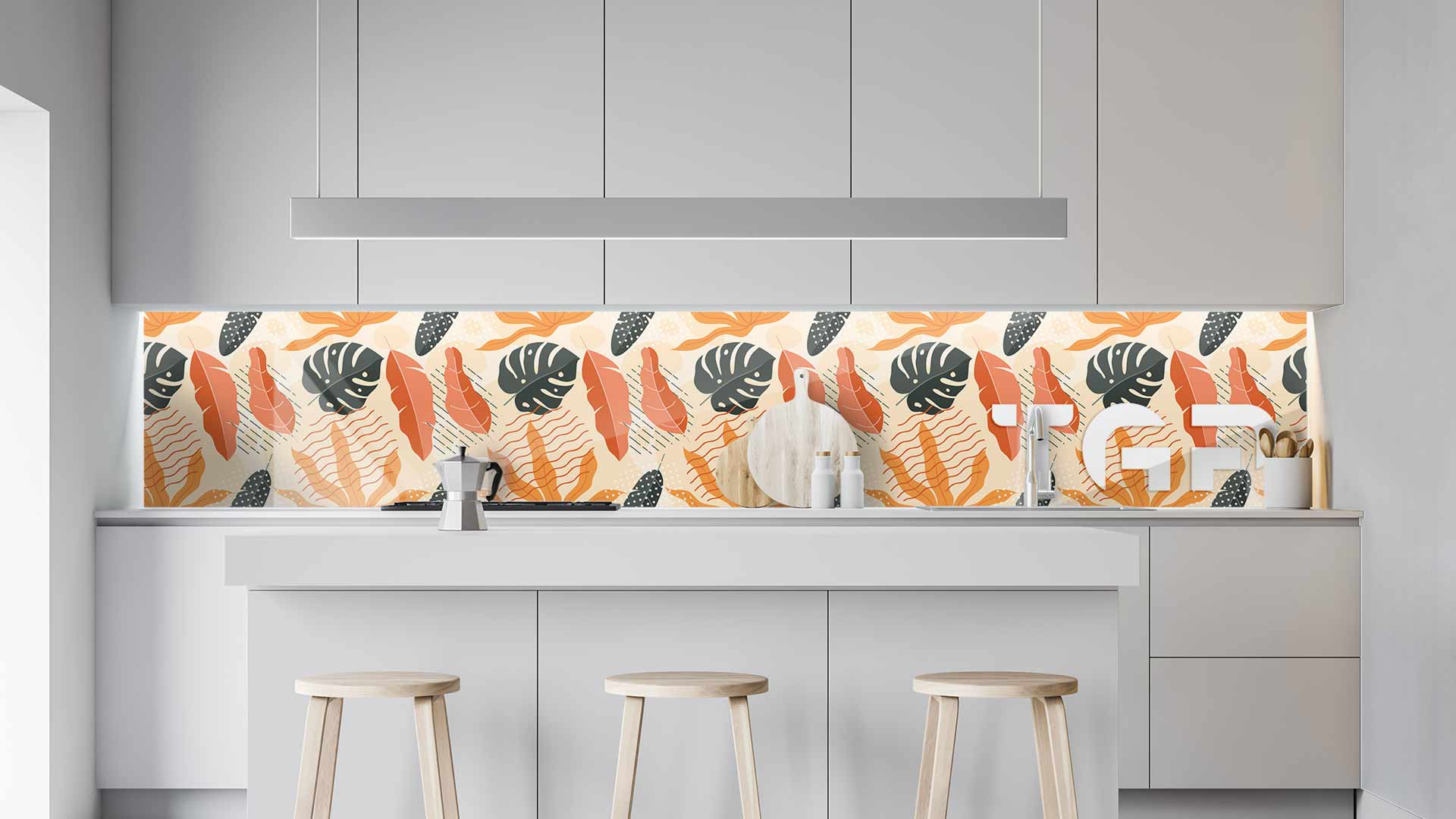 WLP003 sticlă printată bucătărie contrablat