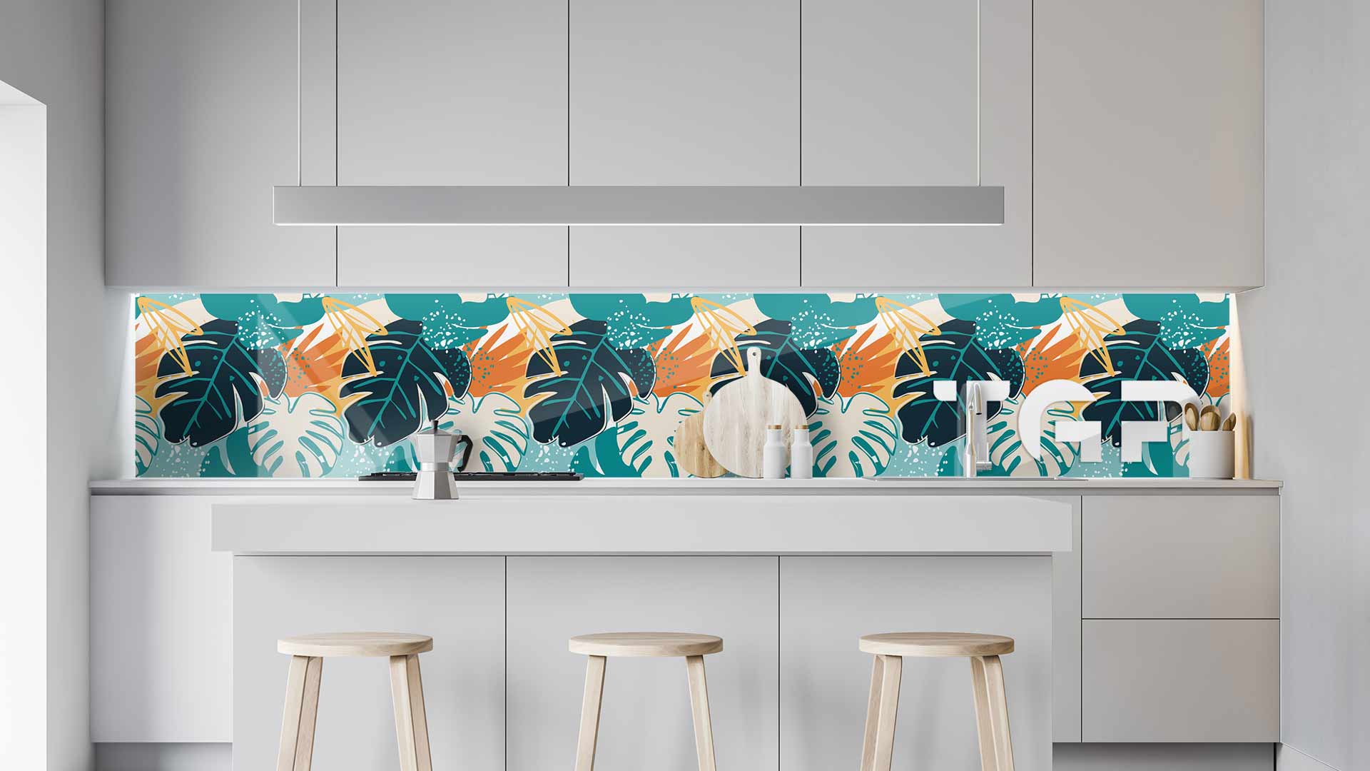 WLP005 sticlă printată bucătărie contrablat